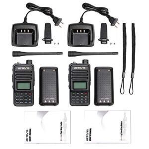 Retevis RT85 Walkie Talkies Long Range, Dual Band 200 Channels High Power 2 Way Radios, DTMF Remote Stun ANI Handheld Two Way Radio Rechargeable, for Hiking Hunt(2 Pack)