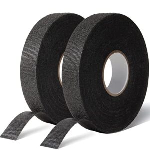 mebmik 2 rolls 0.75in(w) x 82ft(l) cloth electrical tape,wire loom tape,automotive wiring harness wrap tape,car audio & video wiring harnesses,automotive wire wrap protection/noise reduction