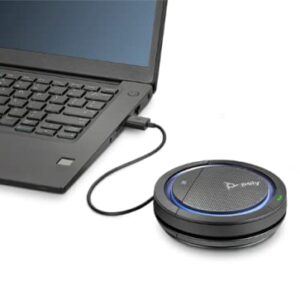 Poly Calisto 5300 Personal Bluetooth Speakerphone (Plantronics) - Connect to PC/Mac via USB-A and Cell Phone via Bluetooth - Works with Teams (Certified), Zoom, and More