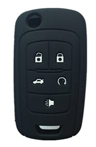 kawihen silicone key fob cover case protector smart remote control shell keyless entry case holder cover for buick encore lacrosse regal verano oht01060512 5461a-01060512(black)