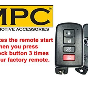 MPC Remote Starter for 2016-2019 Toyota Tacoma || 100% Plug N Play || Press OEM Key Fob 3X Lock to Start || Push to Start || Gas || USA Tech Support