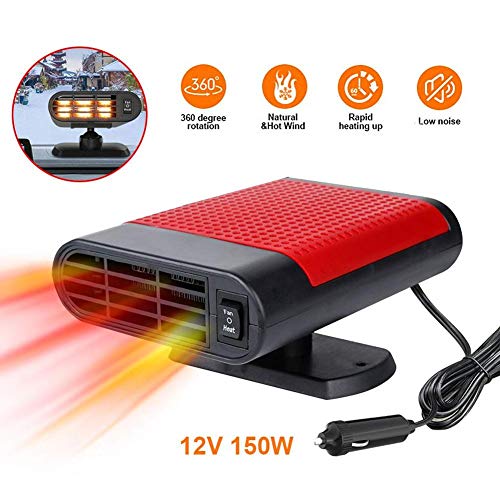 10Pcs Car Heater,12V utomobile Windscreen Fan, Portable Fan Heater & Cooler Defrost Defogger Space Automobile Heating Defrost for Fast Heating Defrost Defogger (Red)