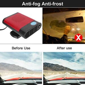 10Pcs Car Heater,12V utomobile Windscreen Fan, Portable Fan Heater & Cooler Defrost Defogger Space Automobile Heating Defrost for Fast Heating Defrost Defogger (Red)