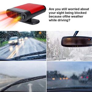 10Pcs Car Heater,12V utomobile Windscreen Fan, Portable Fan Heater & Cooler Defrost Defogger Space Automobile Heating Defrost for Fast Heating Defrost Defogger (Red)