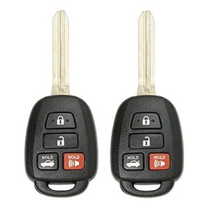 keyless2go replacement for new keyless entry remote car key for vehicles that use hyq12bdm with g chip (2 pack)