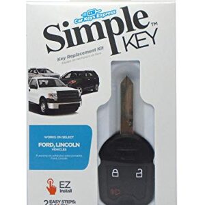 Simple Key, Key Fob and Key Programmer 3 Button Keypads, Key Replacement Remote Kit, Simple Key Programmer for Ford and Lincoln