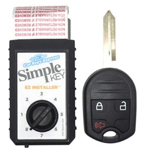 Simple Key, Key Fob and Key Programmer 3 Button Keypads, Key Replacement Remote Kit, Simple Key Programmer for Ford and Lincoln