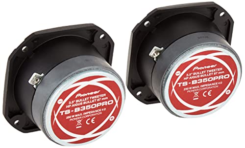 Pioneer TS-B350PRO 3-1/2" High Efficiency PRO Series Bullet Car Tweeter