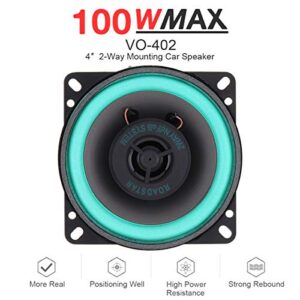 ePathChina 4 Inch 100W Universal Car HiFi Coaxial Speaker Vehicle Door Auto Audio Music Stereo Full Range Frequency Loudspeaker