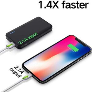 JDB Portable Charger, 【4-Pack】 Ultra-Slim 5V/2.1A 5000mAh Power Bank External Battery Backup Pack, Compatible with iPhone, iPad, Samsung,and More …