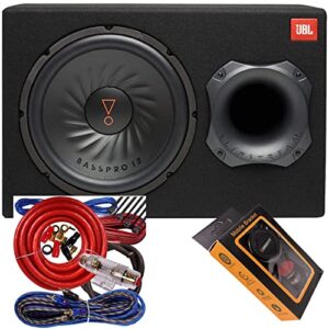 jbl subbp12am – 450 watts (150w rms) 12” amplified 12 in. ported subwoofer with sub level control and distortion free bass with gravity magnet phone holder bundle