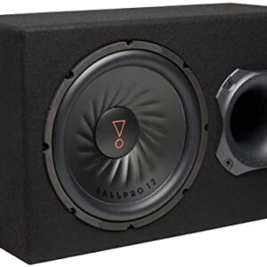 JBL SUBBP12AM - 450 Watts (150W RMS) 12” Amplified 12 in. Ported Subwoofer with Sub Level Control and Distortion Free Bass with Gravity Magnet Phone Holder Bundle