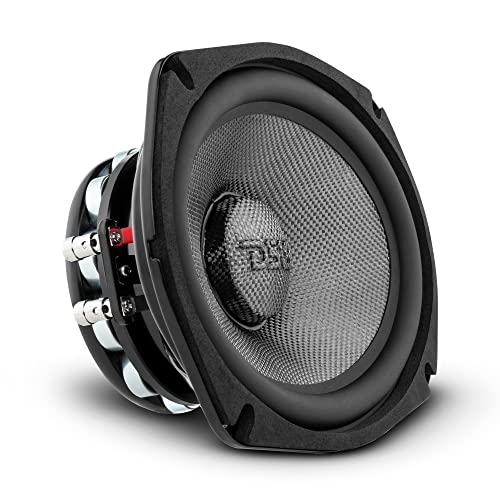 DS18 PRO-CF69.2NR 6 x 9 Inches Water Resistant Loudspeaker - Mid-Bass Carbon Fiber Cone and Neodymium Rings Magnet 600 Watts 2-Ohms - Ideal for Motorcycle & Motorsports (1 Speaker)