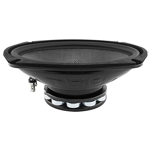 DS18 PRO-CF69.2NR 6 x 9 Inches Water Resistant Loudspeaker - Mid-Bass Carbon Fiber Cone and Neodymium Rings Magnet 600 Watts 2-Ohms - Ideal for Motorcycle & Motorsports (1 Speaker)