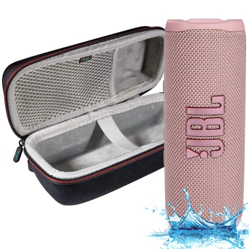 JBL Flip 6 - Waterproof Portable Bluetooth Speaker, Powerful Sound and deep bass, IPX7 Waterproof, 12 Hours of Playtime with Megen Hardshell Case - Pink