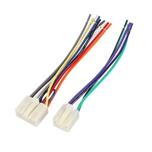 a absopro car cd player wiring harness radio adapter for toyota corolla 1987-2017 plastic white