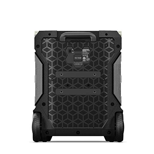 Monster Rockin' Roller 270 Portable Indoor/Outdoor Wireless Speaker, 200 Watts, Up to 100 Hours Playtime, IPX4 Water Resistant, Qi Charger, Connect to Another TWS Speaker (Renewed)