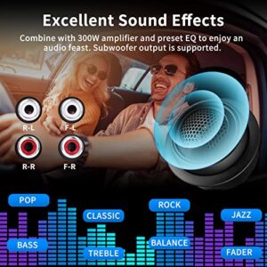 Bluetooth Single Din Car Radio: Marine Stereo Receivers - Multimedia Car Audio with AM FM | USB SD AUX-in | 2.1A Quick Charge | APP Control | LCD Display