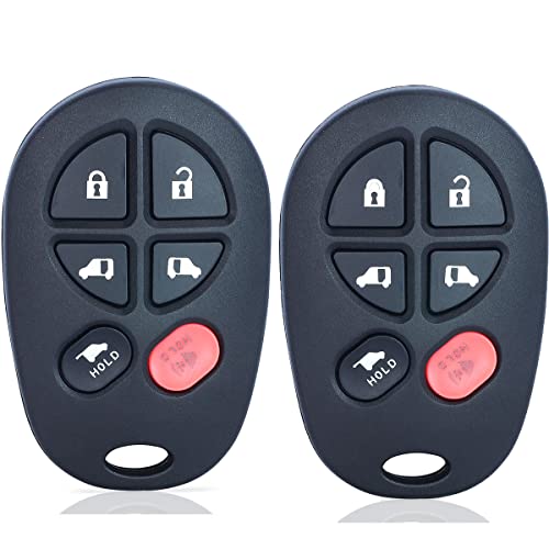 Beefunny Keyless Entry 6 Button Remote Car Key Fob for Toyota Sienna 2004-2013 FCC ID: GQ43VT20T (2)