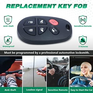 Beefunny Keyless Entry 6 Button Remote Car Key Fob for Toyota Sienna 2004-2013 FCC ID: GQ43VT20T (2)