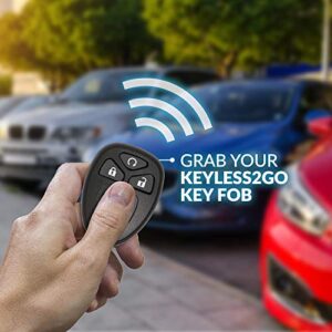 Keyless2Go Replacement for Keyless Entry Car Key Vehicles That Use 5 Button OUC60270 OUC60221, Self-programming - 2 Pack