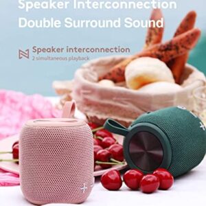 FIGMASU Bluetooth Speakers Portable Wireless Waterproof IPX7 Bluetooth 5.0 Dual Pairing Mini Shower Speaker, 24H Playtime Stereo Surround Sound, for Outdoor Travel, Pool