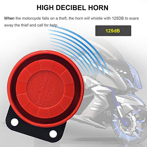 BlueFire Upgraded Motorcycle Security Kit Alarm System Engine Start Arming Disarming Anti-Hijacking Cutting Off Remote