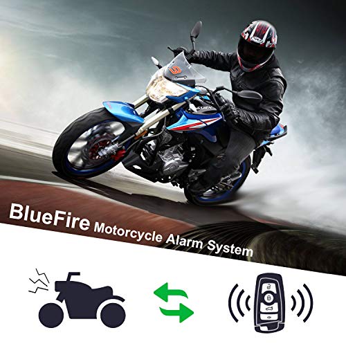 BlueFire Upgraded Motorcycle Security Kit Alarm System Engine Start Arming Disarming Anti-Hijacking Cutting Off Remote