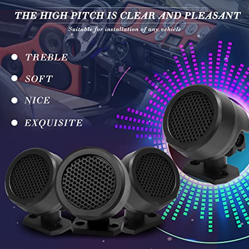 FERCAISH 4 Pcs 500W Car Speaker, TP-006A High Power Stereo Car Tweeter, Vertical Round Easy to Install Speakers for Surface Mounting on Car Truck and Boat