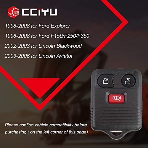 cciyu 4X Keyless Entry Remote Fob Case 3 Buttons Replacement for Ford for Lincoln for Mazda for Mercury (CWTWB1U212 CWTWB1U331 CWTWB1U345 GQ43VT11T)