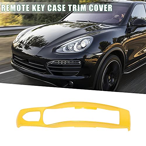 X AUTOHAUX Gold Tone Car Remote Key Fob Case Cover Shell Trim Plastic for Porsche Cayenne Panamera Macan