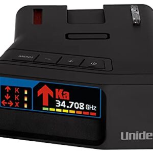 Uniden R7 Extreme Long Range Laser/Radar Detector, Built-in GPS w/Real-Time Alerts, Dual-Antennas Front & Rear w/Directional Arrows, Voice Alerts, Red Light and Speed Camera Alerts - Matte Black