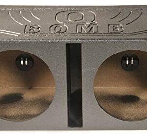 Q Power QBOMB15V Dual 15-Inch Vented Speaker Box from High Grade MDF Wood with Durable Bed Liner Spray