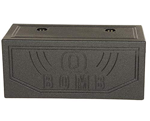 Q Power QBOMB15V Dual 15-Inch Vented Speaker Box from High Grade MDF Wood with Durable Bed Liner Spray