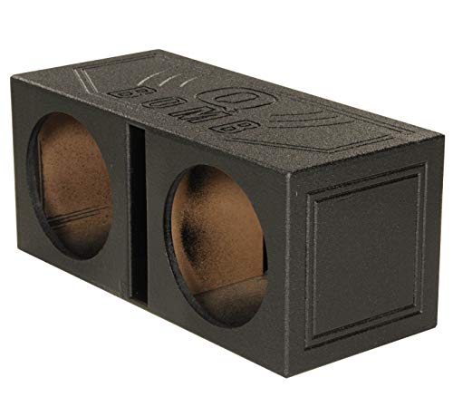 Q Power QBOMB15V Dual 15-Inch Vented Speaker Box from High Grade MDF Wood with Durable Bed Liner Spray