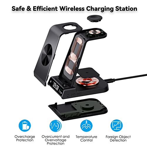 Aukvite for Samsung Wireless Charger, 3 in 1 Wireless Charging Station for Samsung S22 Ultra/Z Flip 4/Fold 4/S22+/S21/S20, Samsung Watch Charger for Galaxy Watch 5 Pro/4/3/Active 2, Galaxy Buds Pro 2