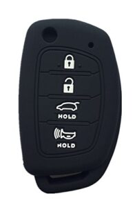 rpkey silicone keyless entry remote control key fob cover case protector replacement fit for 2013 2014 2015 hyundai santa fe sonata xl ix35 xl ix45 tq8-rke-4f16 95430-4z100