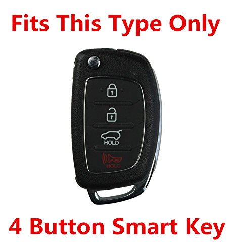 Rpkey Silicone Keyless Entry Remote Control Key Fob Cover Case protector Replacement Fit For 2013 2014 2015 Hyundai Santa Fe Sonata XL ix35 XL ix45 TQ8-RKE-4F16 95430-4Z100