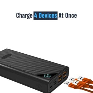 Portable Charger 30000mAh, High Capacity Fast Charging Power Bank for iPhone, Samsung, iPad Pro, AirPods, Android, Drones, Laptop