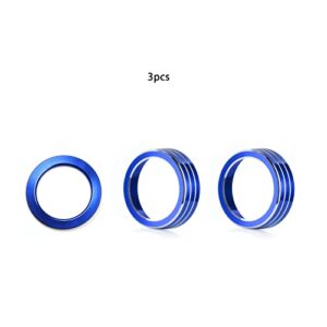 Thenice for 10th Gen Honda Civic Air Condition Knob Cover Trims, Anodized Aluminum AC Switch Temperature Climate Control Rings for Civic 2016 2017 2018 2019 2020 2021(Blue)