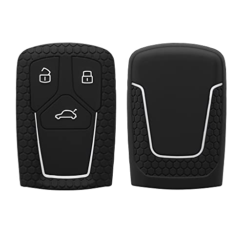 kwmobile Key Cover Compatible with Audi - Black/White