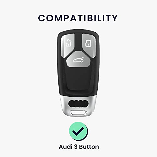 kwmobile Key Cover Compatible with Audi - Black/White