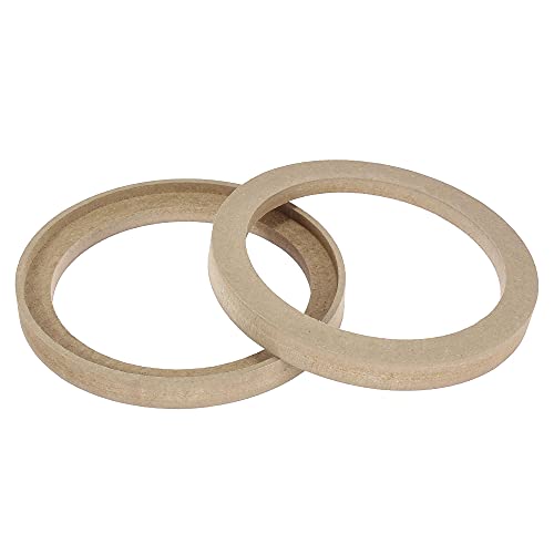 X AUTOHAUX 2Pcs Car Speaker Spacer Ring Universal for 6.5 Inch Speakers Adaptor Brackets Mounting Spacer Recess Bezel Plate Wood 146mm ID