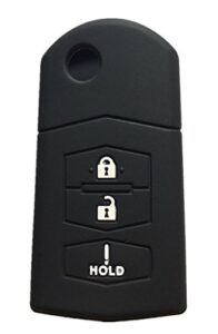 rpkey silicone keyless entry remote control key fob cover case protector replacement fit for mazda 2 3 5 6 cx-5 cx-7 cx-9 rx-8 mx-5 miata bgbx1t478ske125-01 662f-ske12501 ske12501 kpu41788