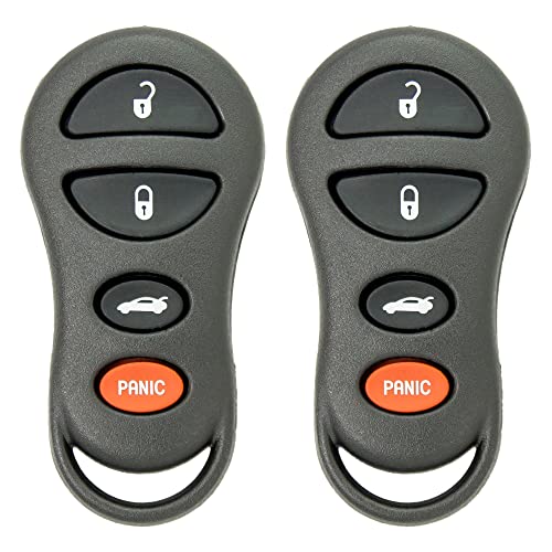 Keyless2Go Replacement for New Keyless Entry 4 Button Remote Car Key Fob for Vehicles That Use GQ43VT17T (2 Pack)