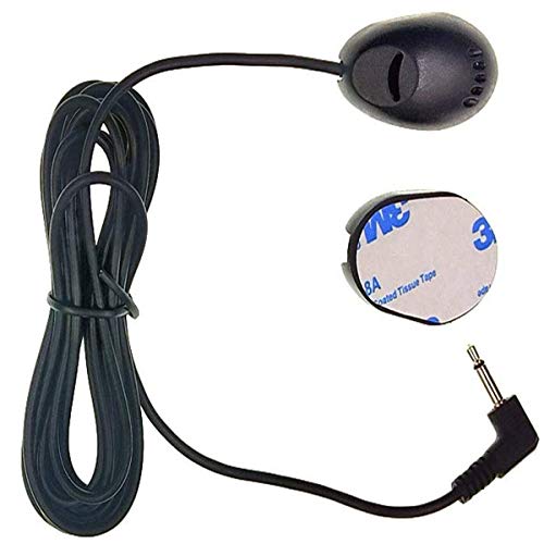 MICMXMO Car Microphone 3.5mm External Assembly Mic for Car Vehicle Head Unit Bluetooth Enabled Audio Stereo Radio Receiver GPS DVD, 3m Cable, Plug and Play