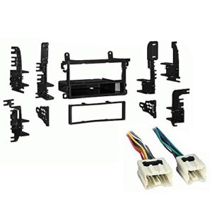 compatible with nissan xterra 2000 2001 2002 2003 2004 single din stereo harness radio install dash kit package