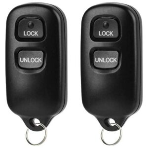 for 99-08 toyota keyless entry remote key fob 2btn gq43vt14t 89742-06010 – 2 pack