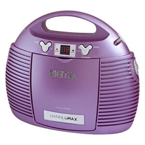 hannlomax hx-327cd portable cd player with am/fm radio, aux-in, ac/dc dual power source. (purple)