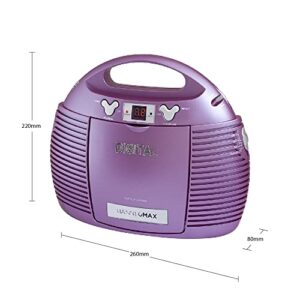 HANNLOMAX HX-327CD Portable CD Player with AM/FM Radio, Aux-in, AC/DC Dual Power Source. (Purple)